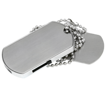 Флеш-накопитель "Армейский жетон" 16Gb серебро